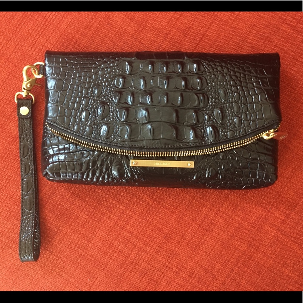 NEVER USED brahmin clutch